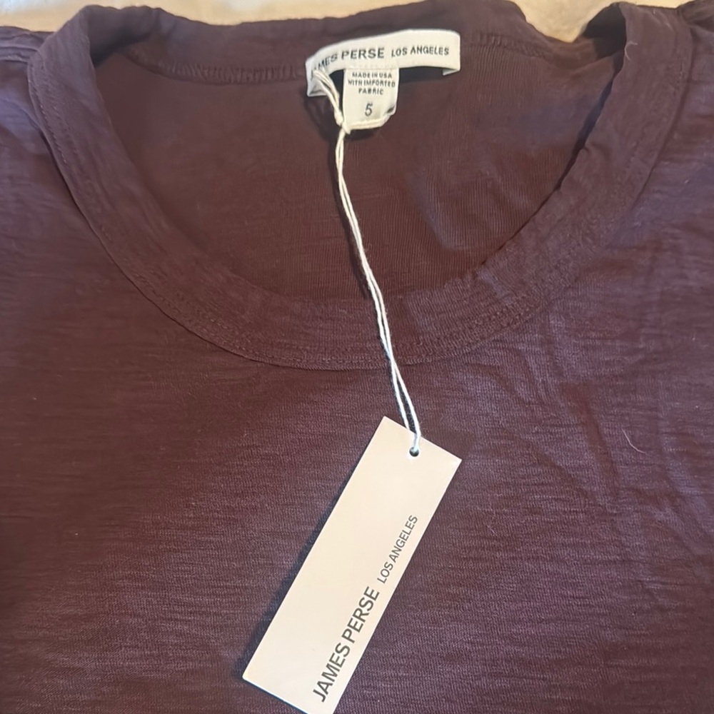 James Perse Men's Burgundy Shirt